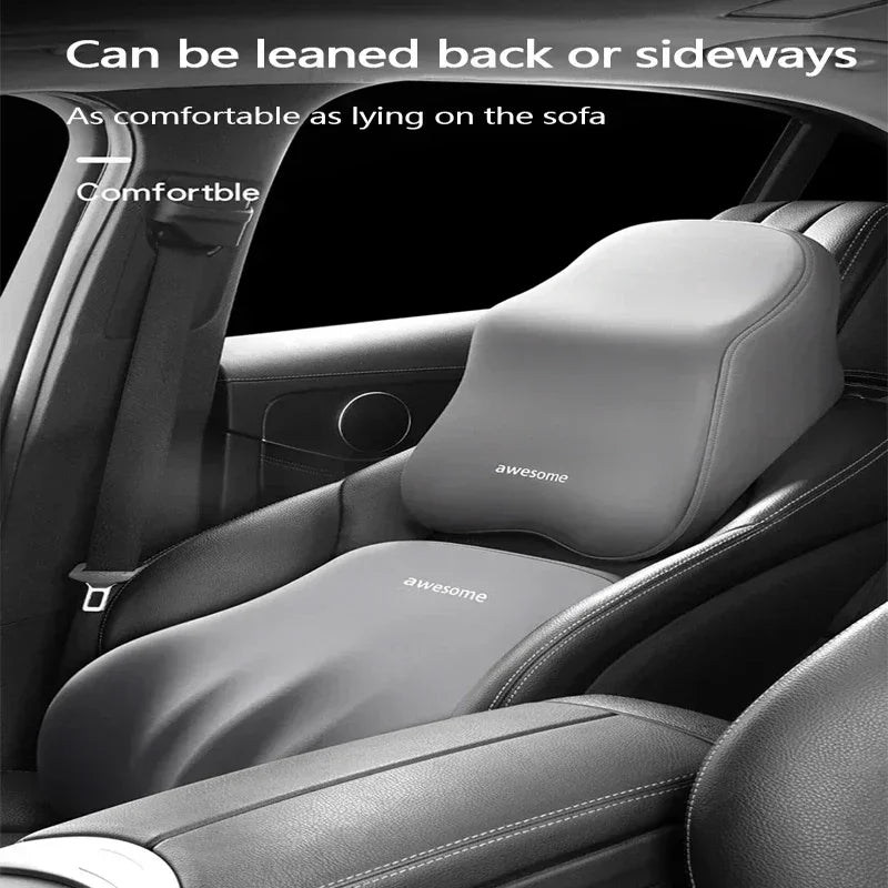 NEW Arrivals Car Lumbar Back Support Headrest Neck Pillow Memory Foam Lumbar Pillow Universal Soft Neck Pillows Cushion Car Seat Cushion