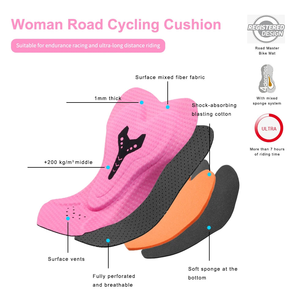 X-Tiger Blue Cycling Shorts Bike Tights Pro Bicycle Shorts Breathable Lycra Sports Women MTB Road Biking Shorts 7 Hours Riding