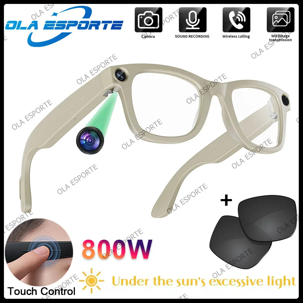 NEW Arrivals 4K AI Smart Glasses Multifunction Camera Bluetooth Call Voice Assistant Music Player Translate Glasses UV Polarized Sunglasses Xiaomi Outdoor Business Meetings Spy Glasses