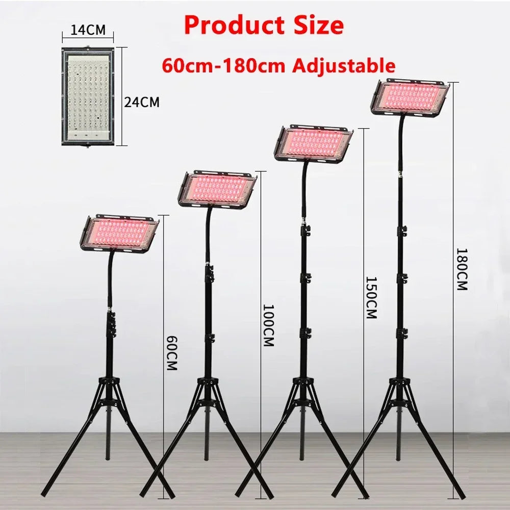 NEW Arrivals Red Light Lamp with Bracket, 96 LEDs 660nm and 850nm Near Infrared Light Therapeutic Devices for Body Pain Relief and Skin Care Supplies