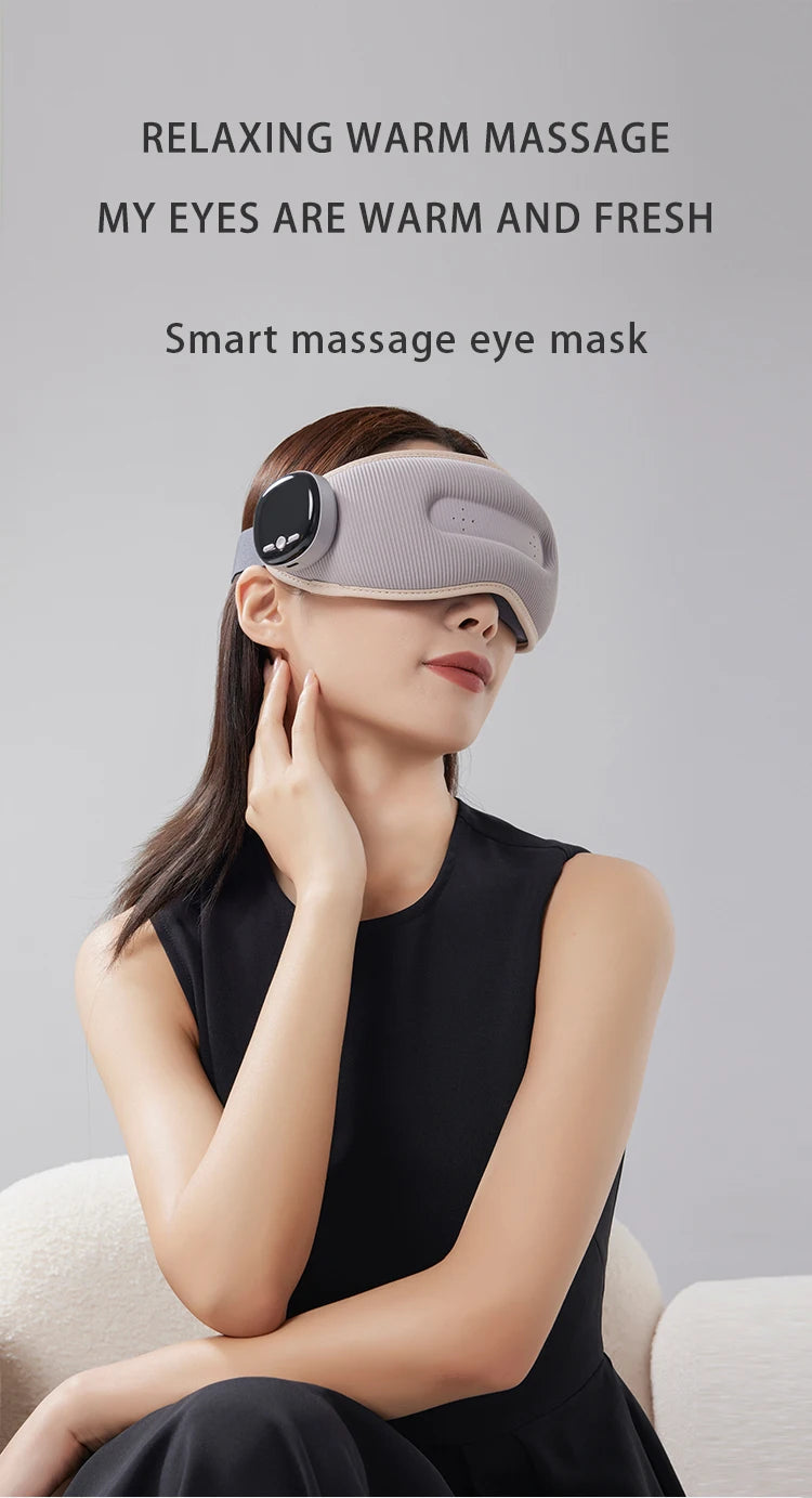 NEW Arrivals Japanese Eye Massager with Heat, Smart Eye Massager for Migraines,6 Modes ,Heat Compression Eye Massage, Heated Eye Massager Foldable