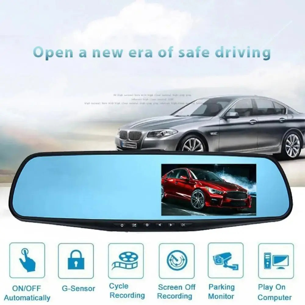 NEW Dual Lens Dash Camera 1080P HD Recording Car DVR Night Vision Pedestrian Detector Wide Angle Vehicle Recorder Vehicle Monitoring Security Supplies