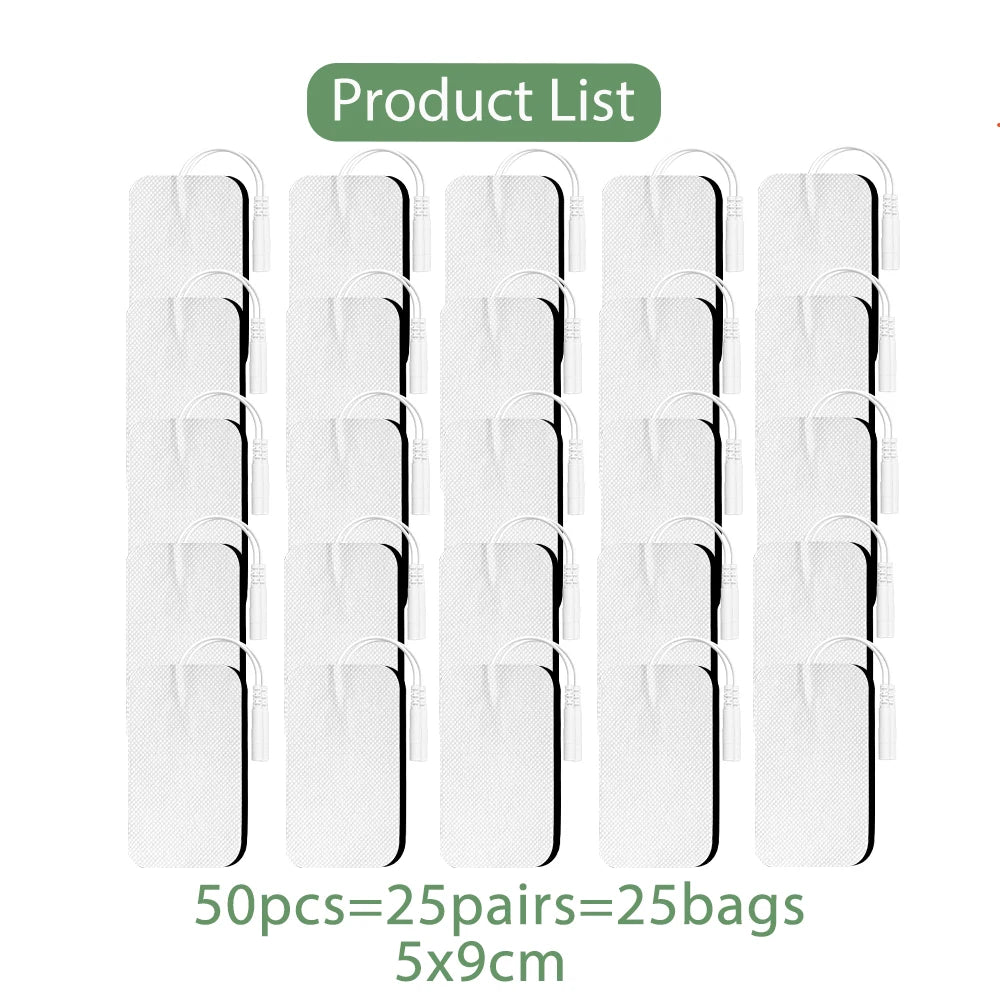 NEW Arrivals 50PCS Set Electrode Pads Gel For Tens Acupuncture Physiotherapy Massager Patches Slimming Pulse EMS Muscle Stimulator Sticker