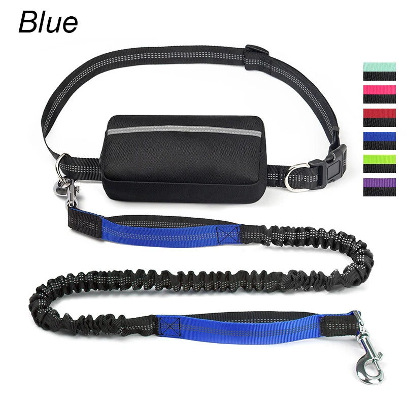 NEW Arrivals 2 in 1 Set Multifunctional Sports Waist Bag Extended Hands Free Leash Adjustable for Dog Outdoor Walking Hiking and Leash Pet Running Leash with Waist Bag Pets Supplies