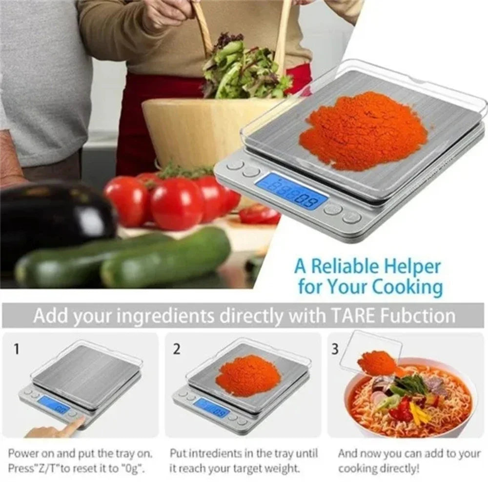 NEW Arrivals Battery 3KG Digital Weight Scale Kitchen Scales Home Coffee Balance Measuring Tools & Scales Accessories Precision Food Dining Bar Garden