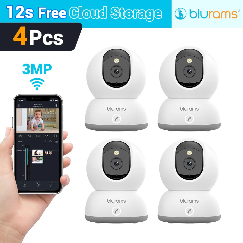 NEW Arrivals 1-4PCS Set 5G Family Baby Monitor Camera 2K HD Home Security Camera with Motion Detection and Two-Way Audio, Easy Setup, Clear Day & Night Vision Home Safety Supplies Protection