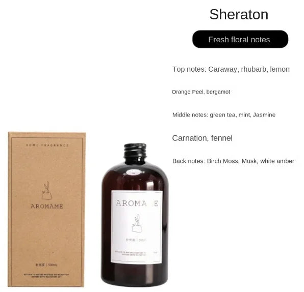 NEW Arrivals 1000ml Burj Al Arab Reed Diffuser Oil Hilton Shangri-La Hotel Lasting Aromatherapy Fragrance Replacement Essential Oils for Home SPA Office Living Room Korean Perfumes