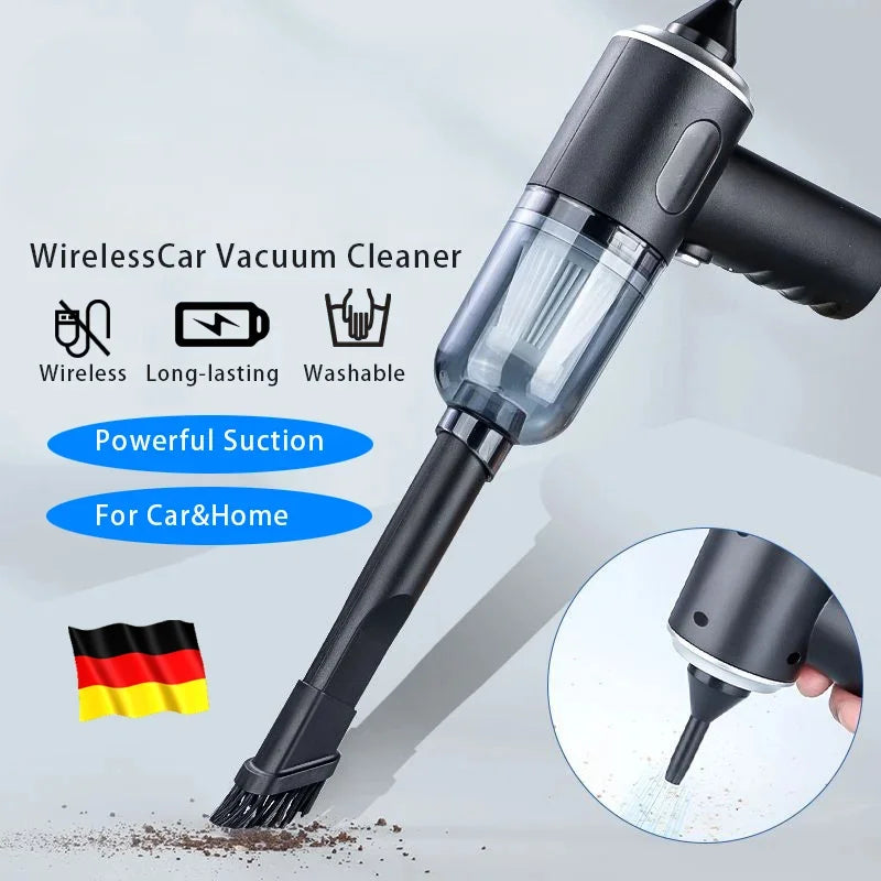 NEW Arrivals 9000PA Wireless Car Vacuum Cleaner USB Charging 1200mAh Portable Cleaning Appliance Mini Wet and Dry Vacuum Cleaner Household Car Cleaning Supplies
