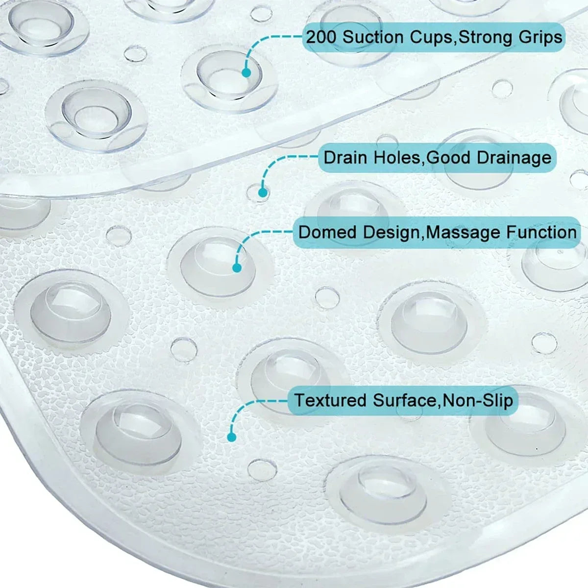NEW Arrivals 3 Colors 40*100cm Anti-Slip Bathtub Mat PVC Large Bathtub Safety Shower Bathroom Bathtub Mat with Suction Cup Floor Mat Home Bathroom Accessories