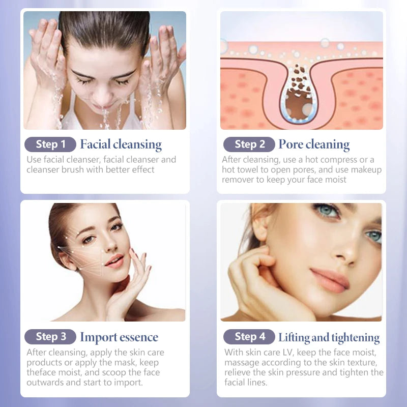 NEW Arrivals Ultrasonic Skin Scrubber Deep Face Cleaning Machine Wrinkles Remove Eye Bags Facial Massager Ultrasound Peeling Clean Tone Lifting Device Ladies Beauty Salon SPA Accessories Skin Care Products