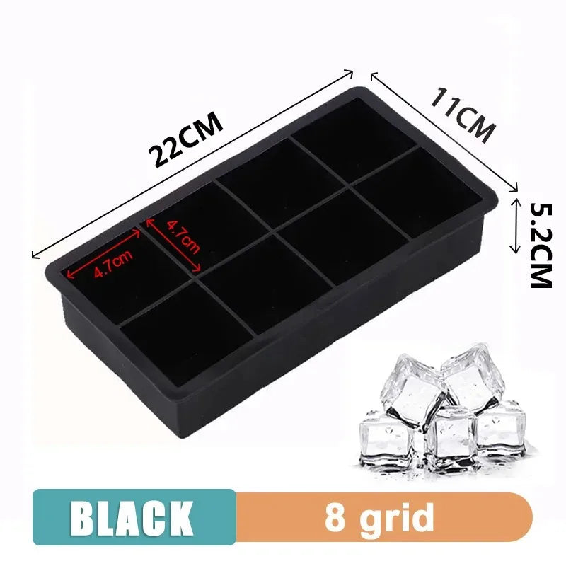 NEW Arrivals 4PCS Set 160 Grid Big Ice Tray Mold Giant Jumbo Large Food Grade Silicone Ice Cube Square Tray Mold DIY Ice Maker Ice Cube Tray for Cocktails