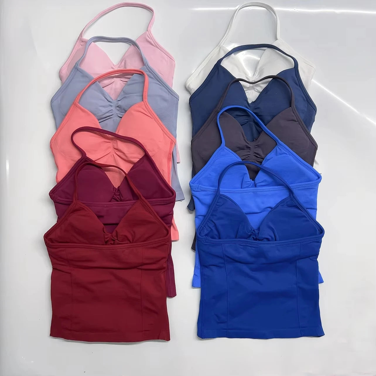 NEW Arrivals Halter Back Neck Top Push Up Vest Running Vest Sports Top Sports Bra Sports Vest Women's Sportswear Yoga Clothing