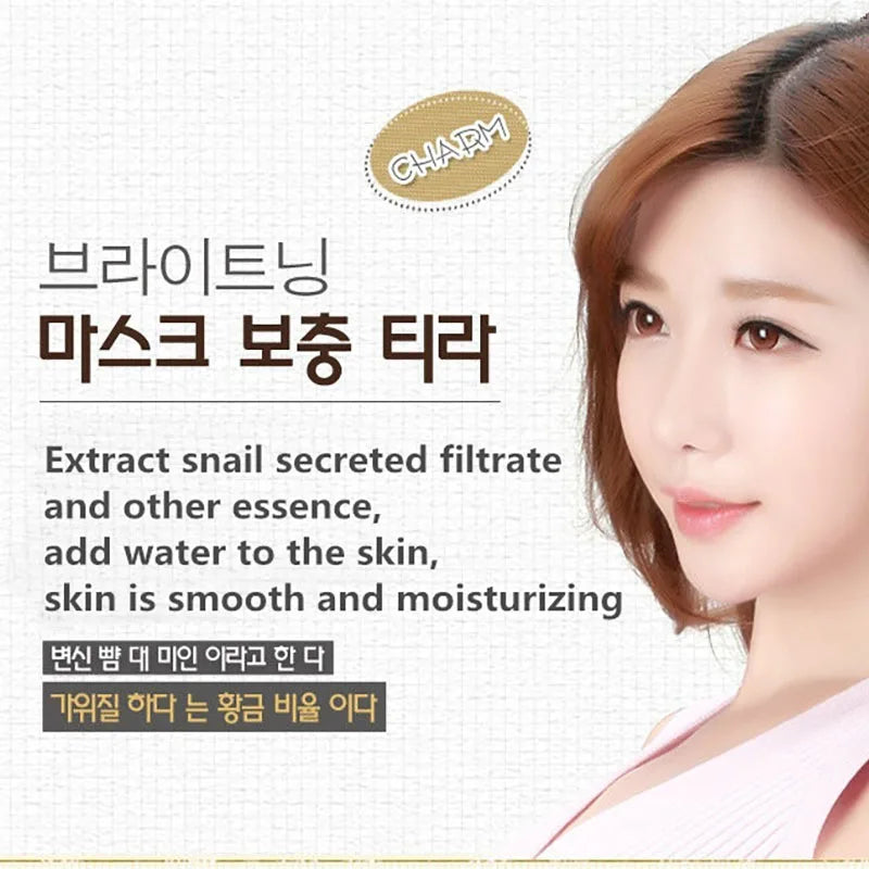 NEW 30PCS Korean Set Snail Moisturizing Face Mask Anti-Aging Wrinkles Whitening Facial Masks Sheet Mask Skin Care Korean Skin Care Products