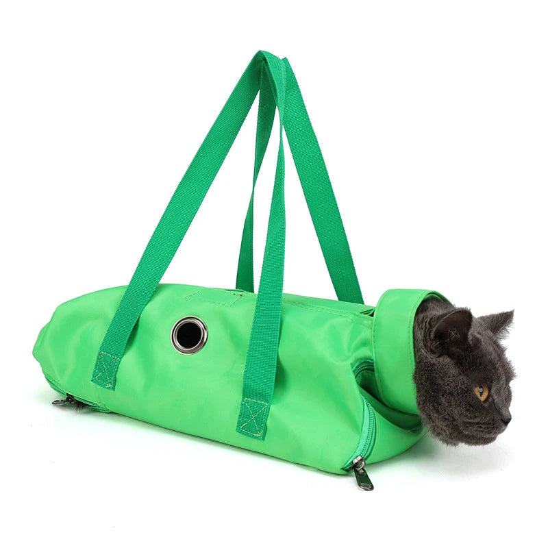 Multifunctional Pet Bag Breathable Cat Double Shoulder Portable Cat Bag Anti-Scratch Bite Fixed Cat Bag Injection Bags Foldable