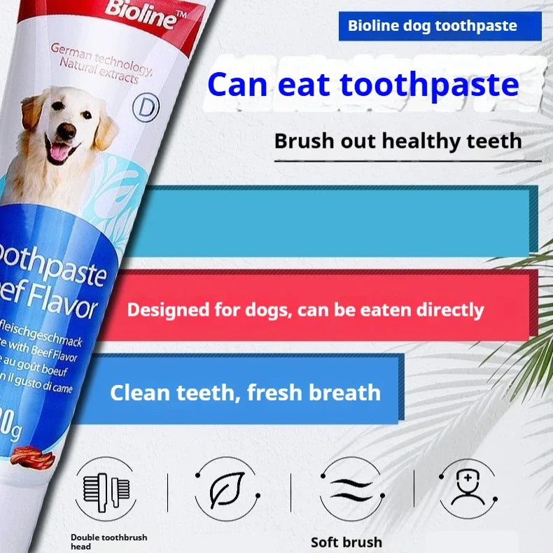 Pet Dog Korean Toothpaste, Beef, Chicken Flavor, A Variety of Flavors, Pets Do Not Reject Oral Cleaning Care, Pet Toothpaste