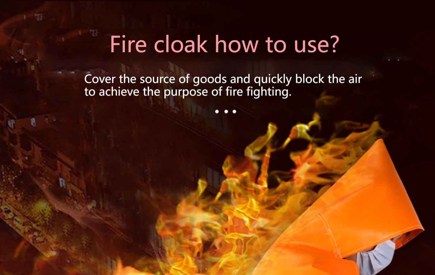 NEW Top Quality SOS Flame Retardant Cloak Emergency Survival Fire Blanket Double-Layer Fireproof Cloak Full Body Protection Heat Insulation