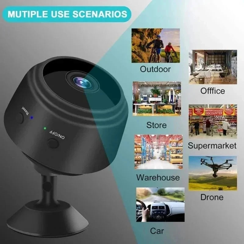 NEW Arrivals A9 Wi-Fi Mini Camera 1080P Security Monitoring Wireless Remote Night Vision Video Surveillance Smart Home Mini DV Cam HD Camera Home Security Supplies