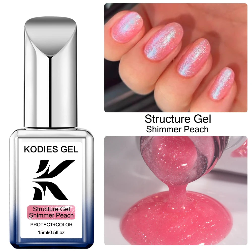 NEW Arrivals Korean Gel Keratin Kitty White Rubber Base Gel Nail Polish Pearl Shine 15ML Semi Permanent UV Self Leveling Structure Construction Gels Ladies Cosmetic Accessories Manicure Beauty Salon Supplies