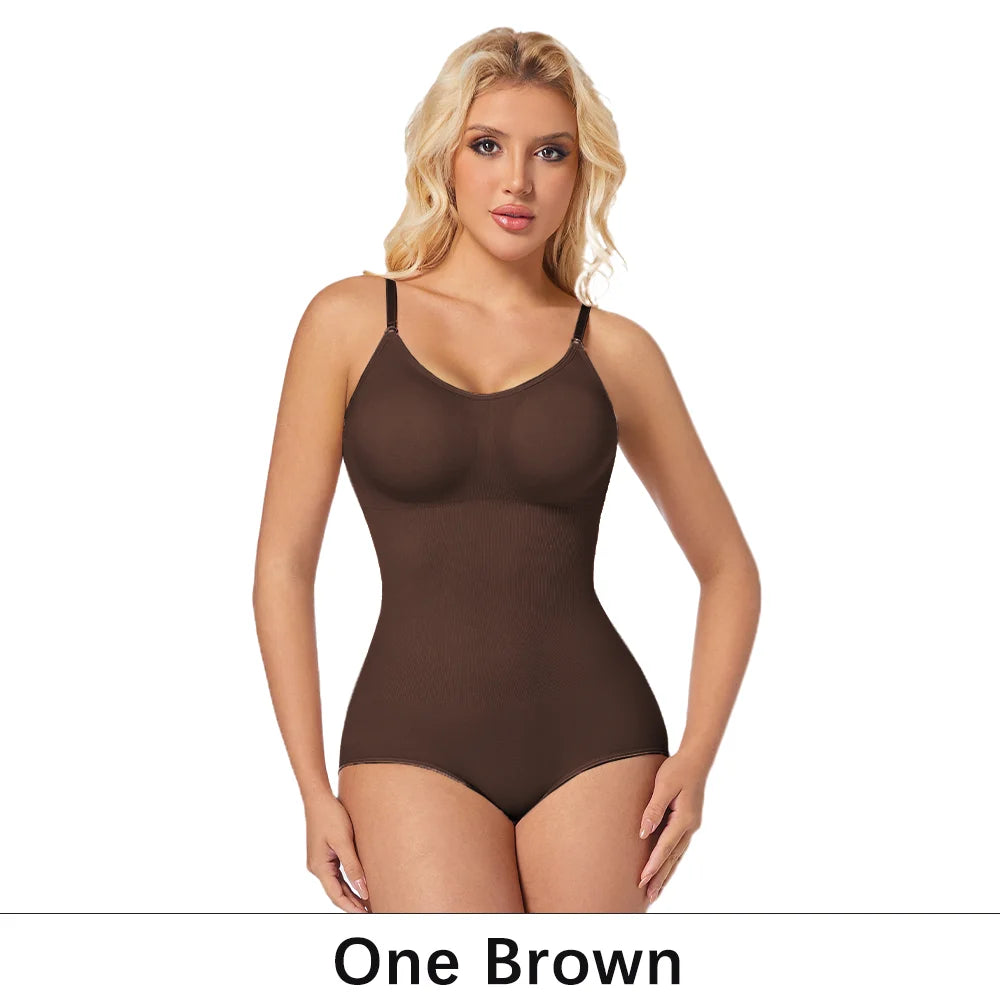 NEW Arrivals 2PCS Set S-2XL Slimming Shapewear Removable Bra Pads Bodysuit Body Shaper Women Seamless Tummy Control Slimming Sheath Flat Belly for Underwear