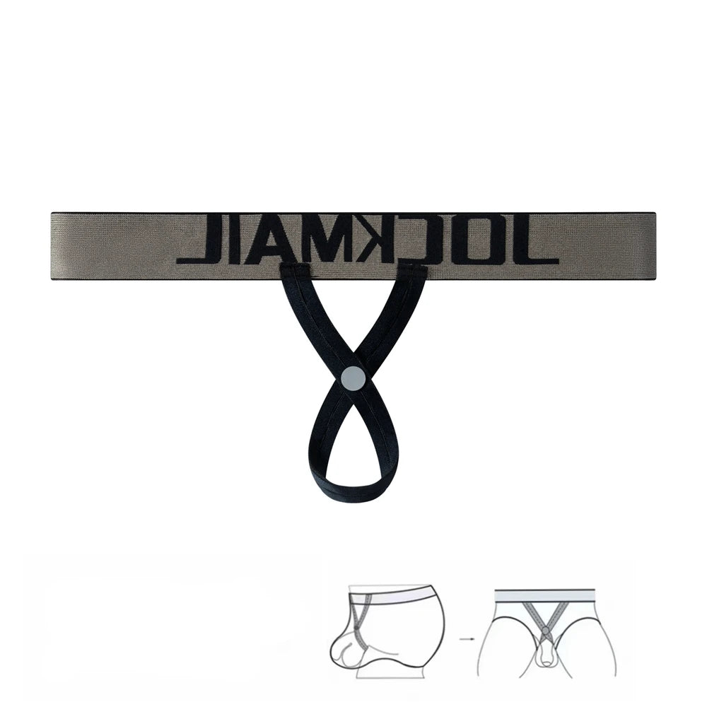Adult Cockstraps Men Jockstrap Panties Sexy Thongs G String Adjustable Mobile Buttons Ring Penis Cockring Gay Underwear Thong Lingerie