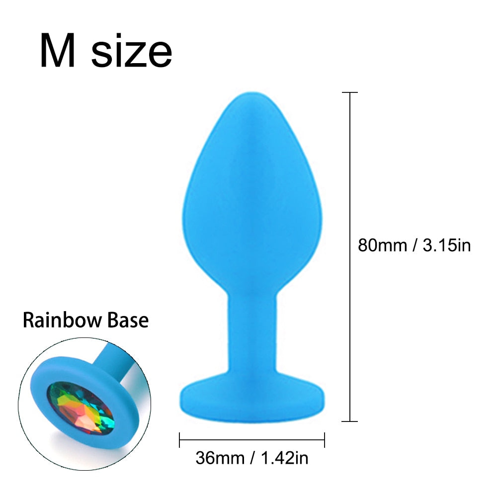 3 Sizes Sex Shop Adult Silicone Jewelry Anal Trainer Sex Prostate Back Yard Toy Anal Butt Plug for Women Man Couple Gay Unisex
