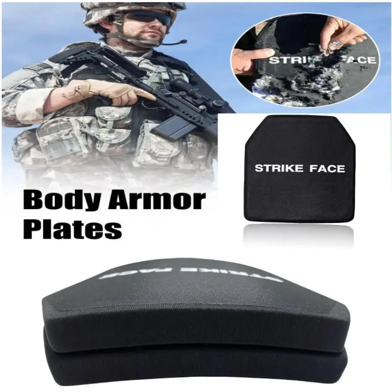 NEW Arrivals 25x30CM NIJ Class III Bulletproof Plate Pure PE Tactical Insertion Backpack Deck Body Armor Tactical Bulletproof Plate Women Men Security Clothes Built-In School Bags Children Safety