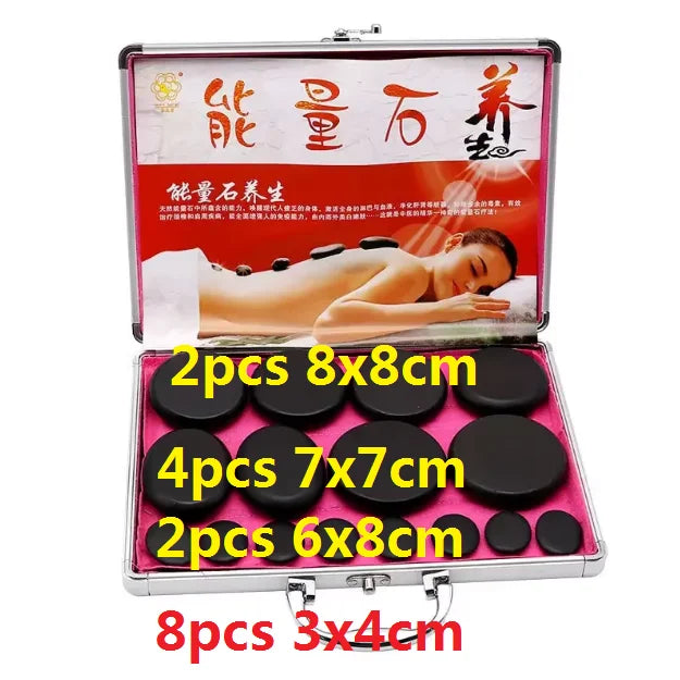 NEW Hot Lava Stone Korean Massage Set Professional Heating Box with Temperature Adjustment ,Professional Spa Massage Tools, Relieve Tension and Muscle Pain Treatment Full Body Healing