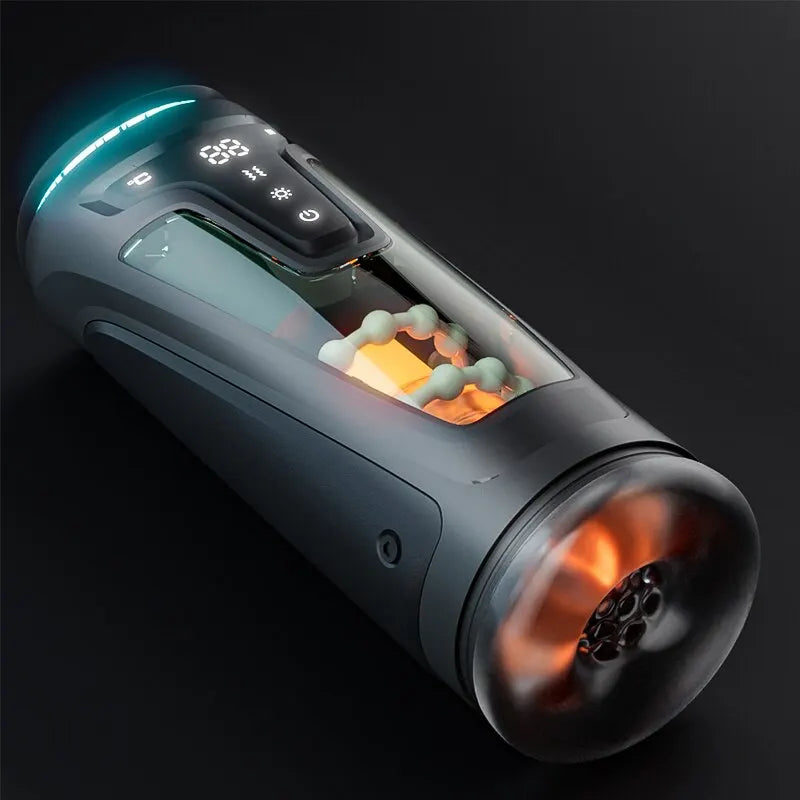 Adult Products Men's Automatic Airplane Cup Sucking Telescopic Intelligent Sound Heating Simulation Channel Sex Masturbation