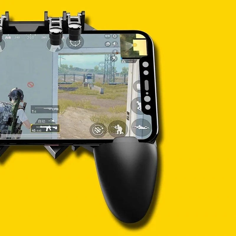 Six-finger game controller metal trigger firing trigger sensitive non-delay game handle Pubg mobile game control