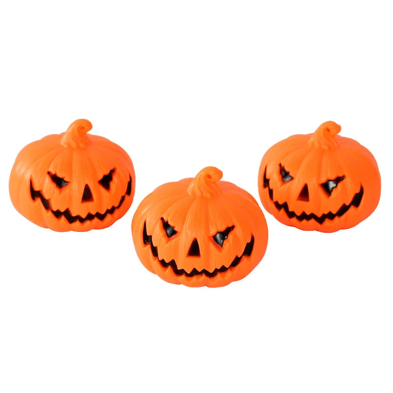 3Pcs Halloween Pumpkin LED Light Night Light Haunted House Horror Props Halloween Party Home Indoor Decoration Supplies Favors
