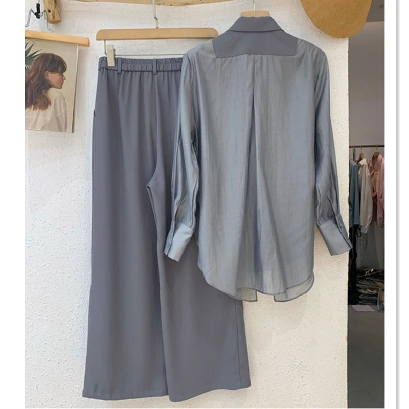 2PCS Set Luxury Women Summer Workwear Shirt Patchwork Short/Long Blazers Shorts Suits New Office Lady Lace Up Tops Pants Outfits Ladies Luxury Fashion Clothing Supplies