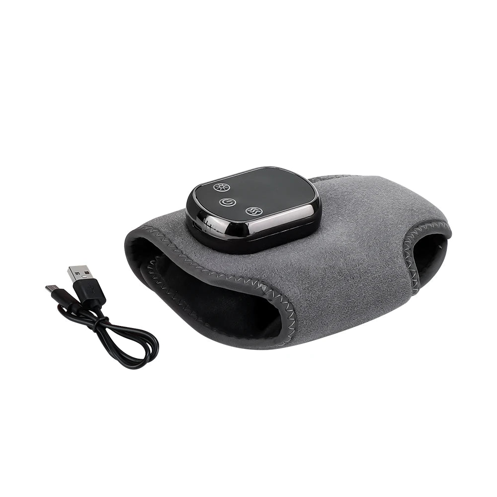 BRAND NEW 2PCS Set Electric Foot Ankle Massager Vibration Hot Compress Ankle Massage Brace Joint Sprain Protection Heating Pad Pain Relief Health Care Supplies