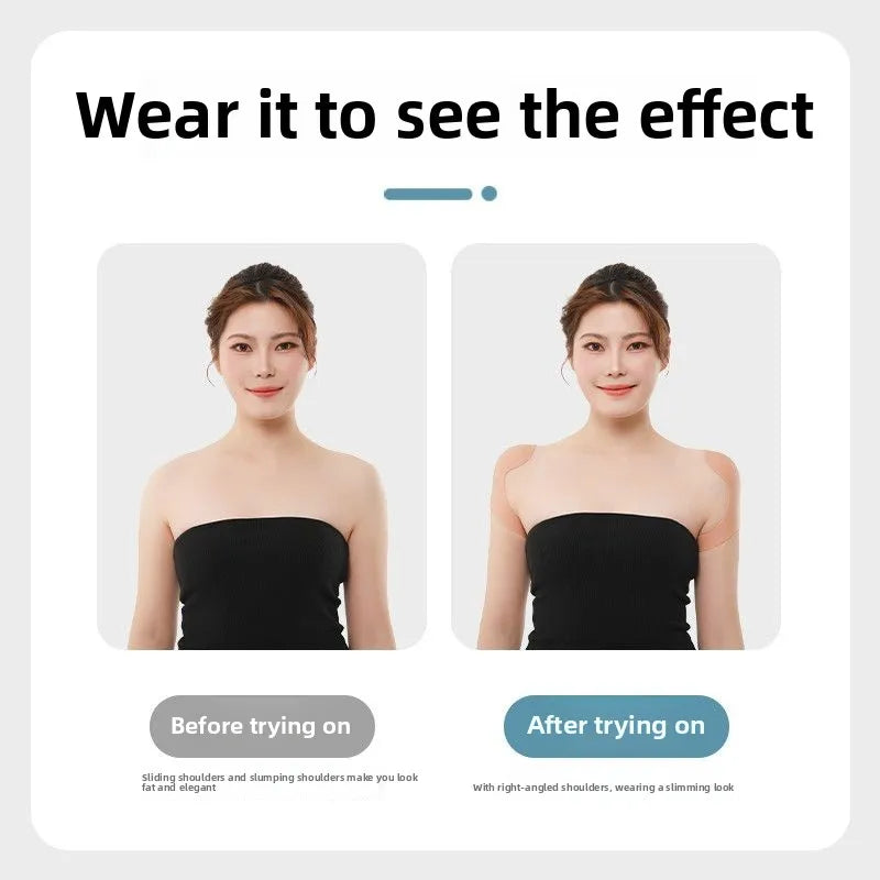 NEW Innovative Silicone Invisible Shoulder Pads for Women & Men, Reusable and Anti Slip, Perfect for Your Shirt Suit Fake Shoulders for Women Men Underwear Accessories
