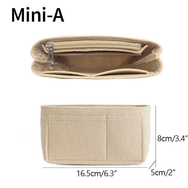 NEW Bag Organizer for Longchamp Small Tote Bag Timid Bags Storage & Finishing Inner Liner Handbags Insert Organizer Fit Mini Size Ladies Cosmetic Accessories