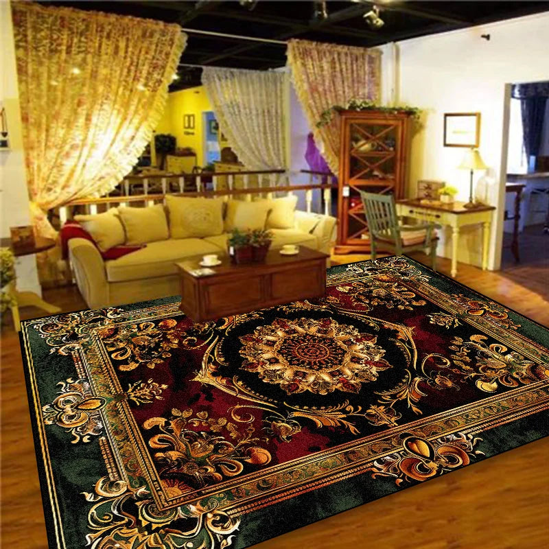 NEW Arrivals 10 Patterns European Light Luxury Carpet Living Room 200x400cm Rug Large Size Decoration Bedroom Persian Carpet Washable Floor Mat Non-Slip Carpet