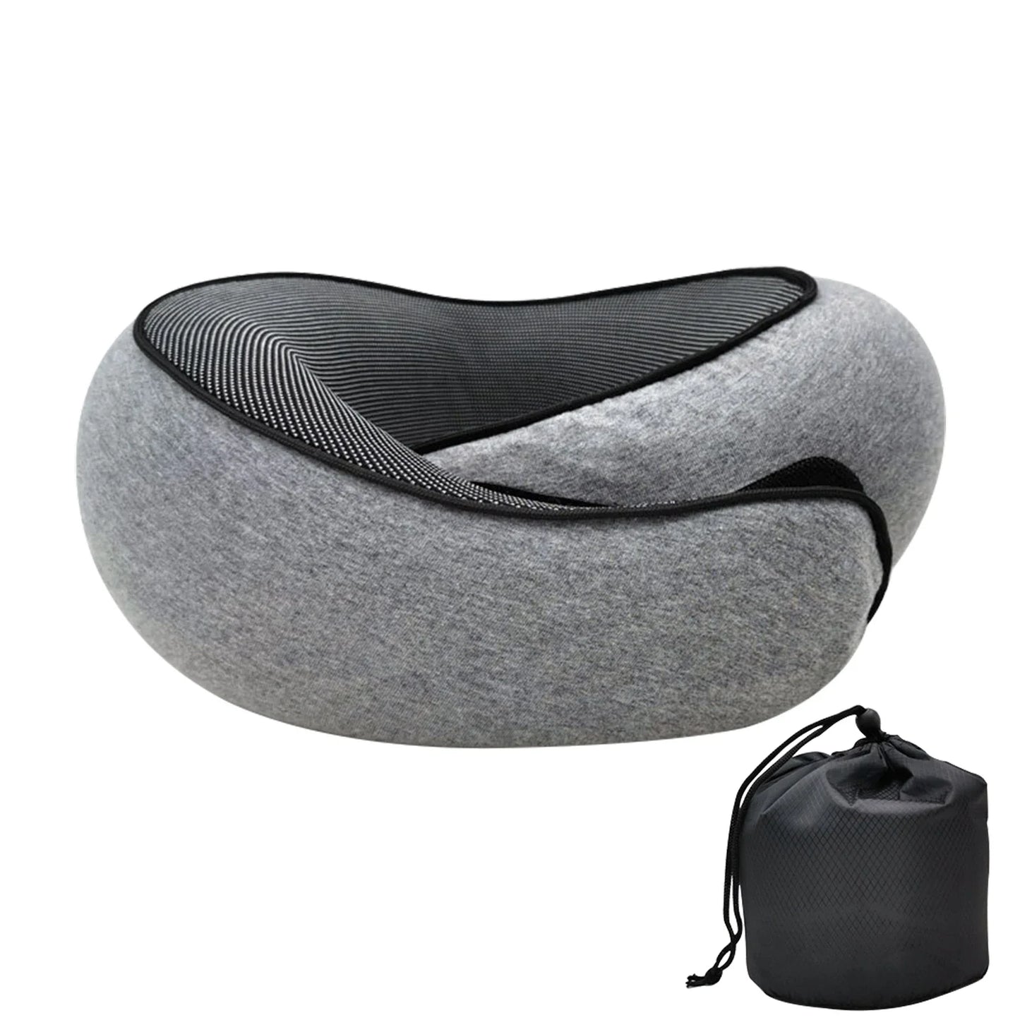 NEW Arrivals 4 Colors U-Shaped Travel Car Airplane Neck Pillow Memory Foam Pillow Snail Style Neck Support Portable Adjustable Soft Noon Break Sleep Pillows Health Care Supplies