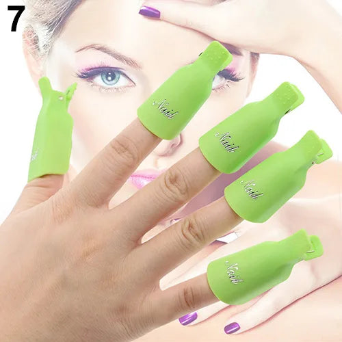 NEW Arrivals Plastic Nail Art Soak Off Cap Clips UV Gel Polish Remover Wrap Tool Fluid for Removal of Varnish Manicure Tools Women Ladies Beauty Salon Supplies