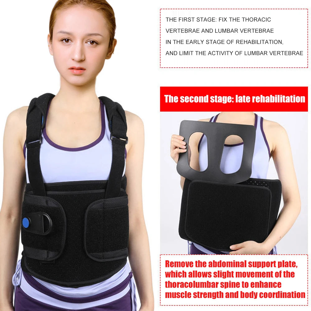 NEW High Quality Instrument Adults Kids Thoracic Full Back Brace Belt Kyphosis, Osteoporosis, Treatment Compression Fractures, Upper Spine Injuries Therapy, Pain Relief, Pre or Post Surgery Body Care Supplies Devices Health