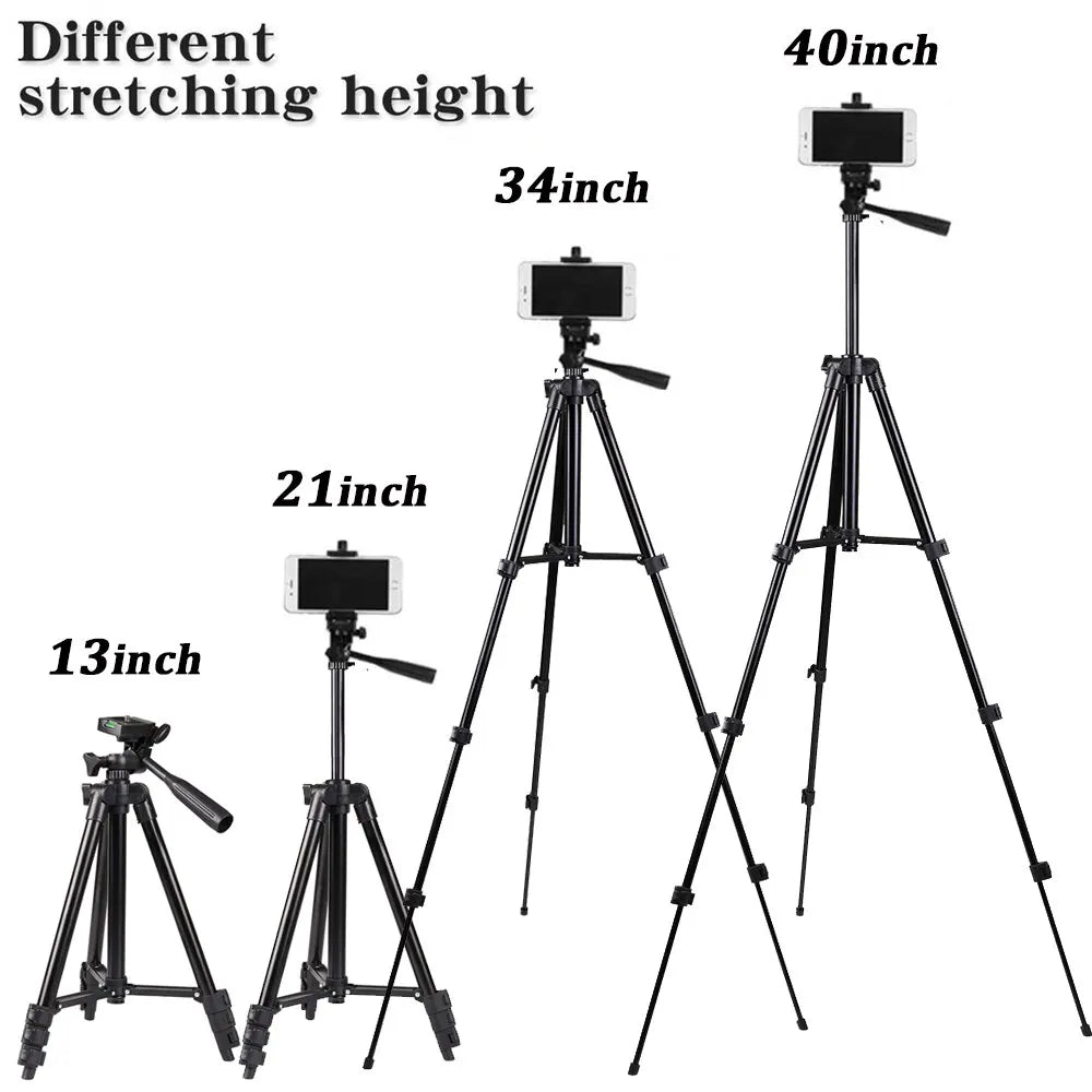 NEW NA-3120 Phone Tripod Stand 40inch Universal Photography Live Streaming YouTube TikTok Reels Video Recording for iPhone Samsung Xiaomi Huawei iPhone Aluminum Travel Tripod