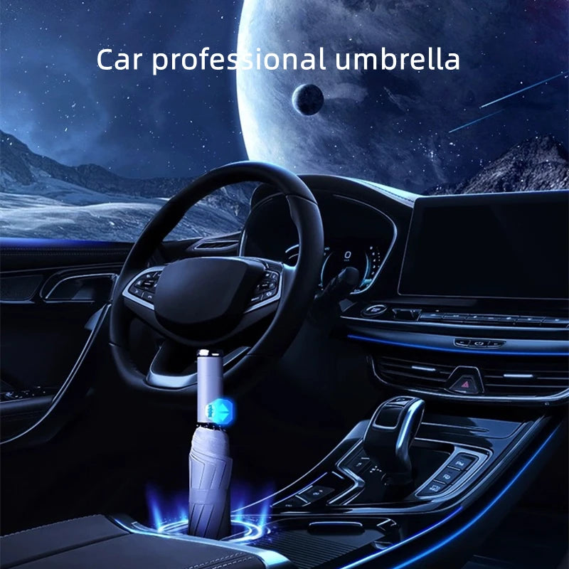 NEW Original Mercedes Benz 3 Colors Automatic Lighting Reflective Stripe Reverse Led Light 10 Ribs Windproof Umbrellas for Mercedes Benz B/C/E/S Class A Class C200L GLC GLK Car Accessories
