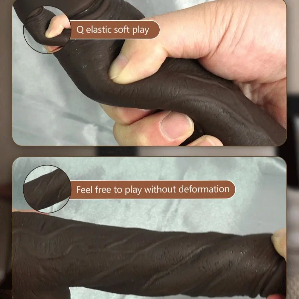 Adult Black Penis Wireless Vibrator Telescopic Dildos For Women Big Dildo Vibrator Heating Skin Feeling Dick Realistic Penis Silicone