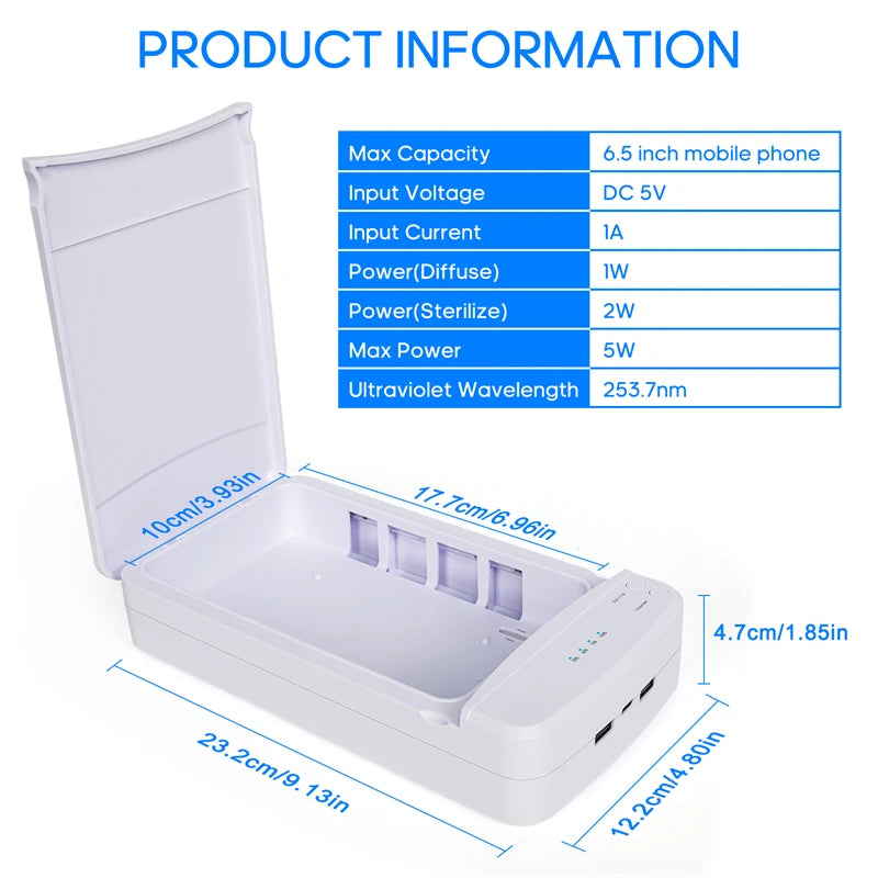 UV Nail Tools Sterilizer Disinfection Box LED Tray Box Multi-function Sterilization Aromatherapy Device for Manicure Tools