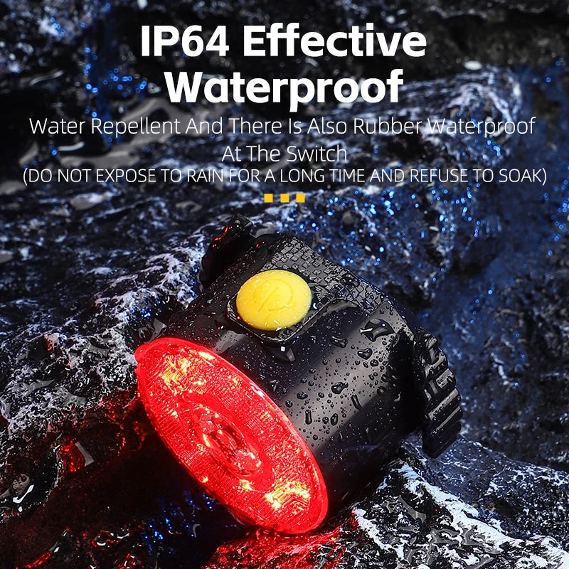 NEW Arrivals Smart Bicycle Tail Rear Light Brake Warning Taillights IP64 Waterproof USB Rechargeable Flash Light Bike Accessories