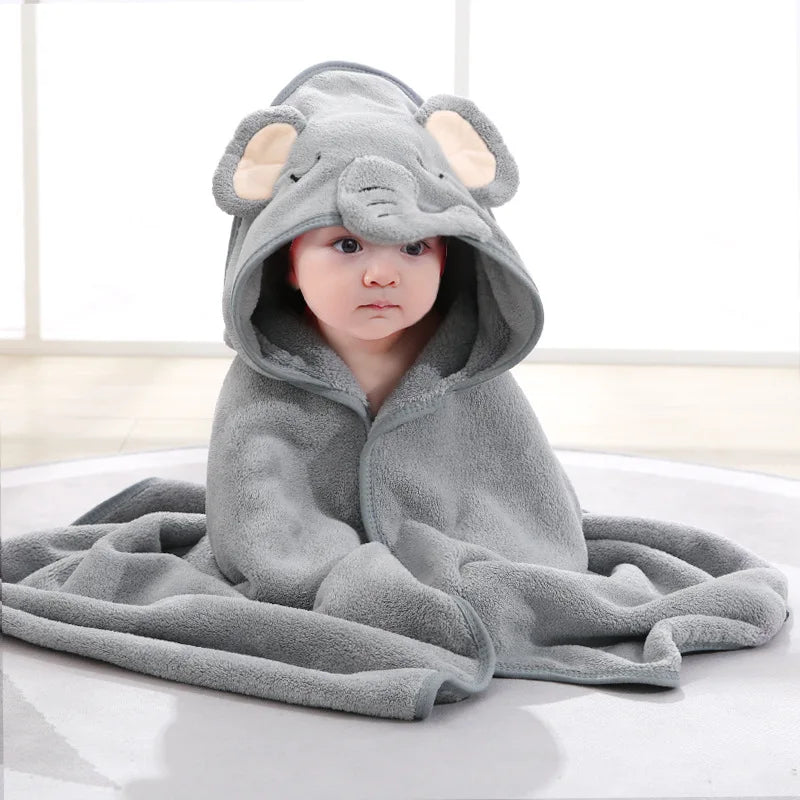 NEW Personalized Custom Name Embroidered Newborn Letter Nursery Baby Bath Towel Shower Robe Towel Wear A Hat Gifts for Boy Girl Children