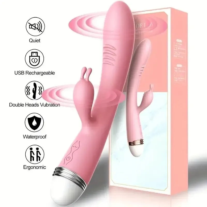 Powerful 10 Speeds Rabbit Dildo Vibrators Female Masturbator Vagina Clitoris Stimulator G-spot Massager Sex Toys For Women