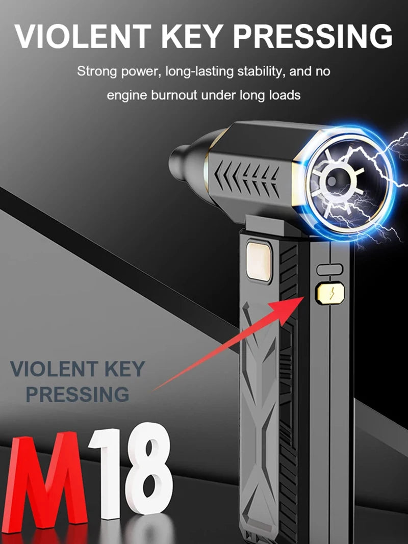 NEW Arrivals Xiaomi 400000RPM Wireless Violent Fan Super Powerful 6 Wind Speeds Air Blower Vacuum Blowing Suction 2in1 For Dust Cleaner Brushless Turbo Strong Wind PC/Home/Car Cleaning Supplies