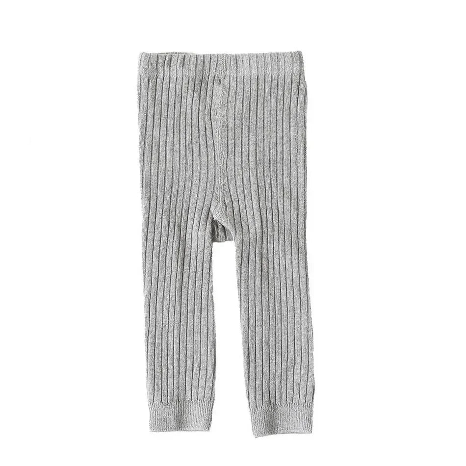 NEW Arrivals 0-5 Years Girls Pantyhose Baby Footless Cotton Leggings Infant Autumn Trousers Toddler Knitted Ribbed Tights Solid Stretch Bottoms