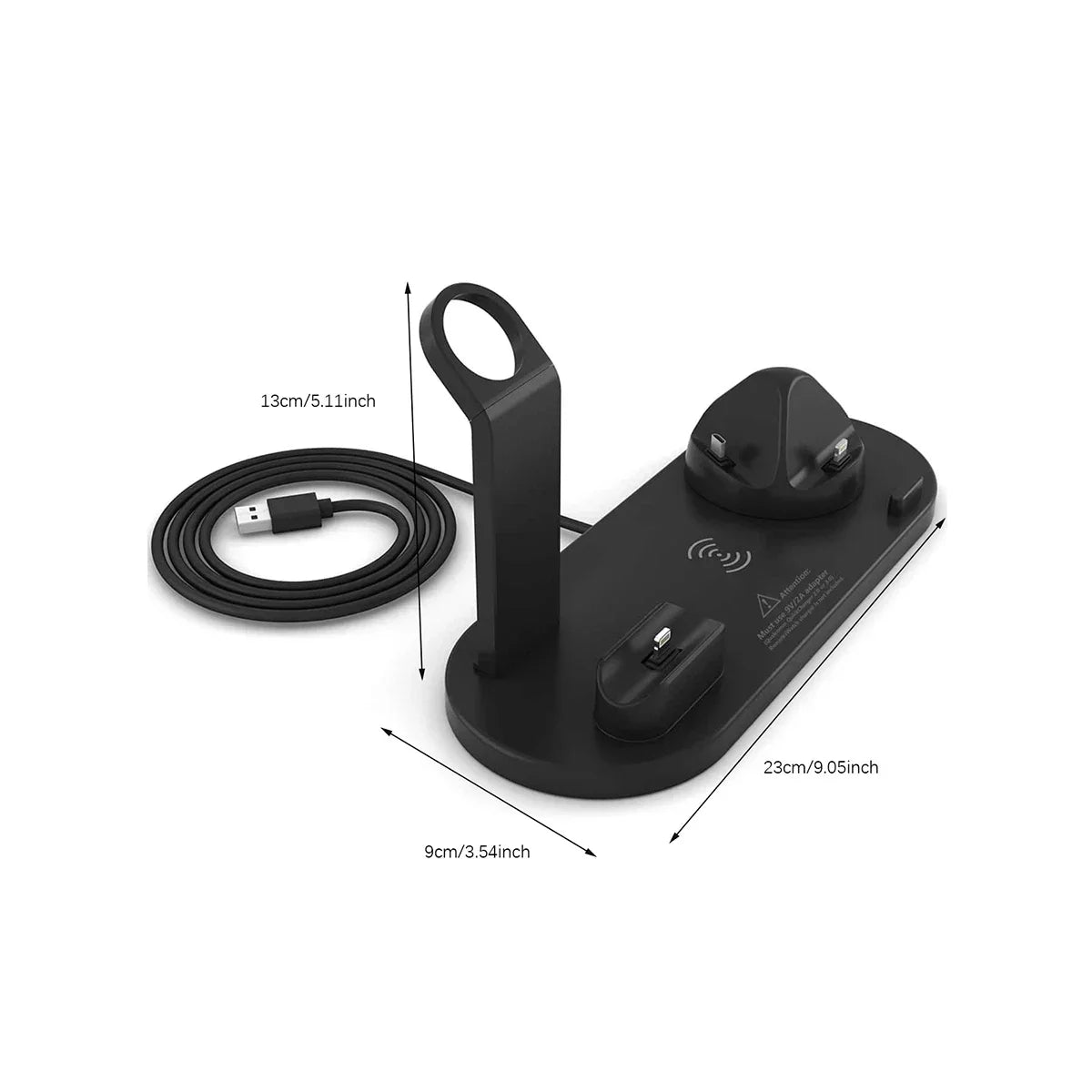 NEW Arrivals 7 In 1 Wireless Charger Stand Pad For iPhone 15 14 13 12 11 X Apple Watch Air Pods Desk Phone Chargers Fast Charging Dock Station Electronic Supplies