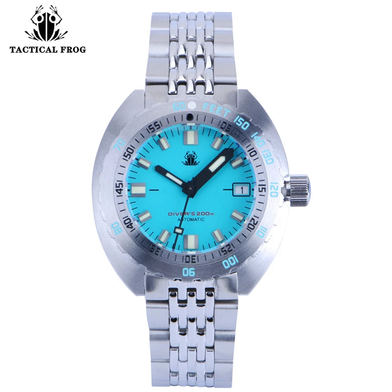 NEW Arrivals 5 Colors Diver Watch Tactical Frog SUB300T Retro Women Men Diver Watch 200M Waterproof Sapphire Mirror NH35 Automatic Mechanical Wristwatch Super Luminous Night Glowing Swimming Watch