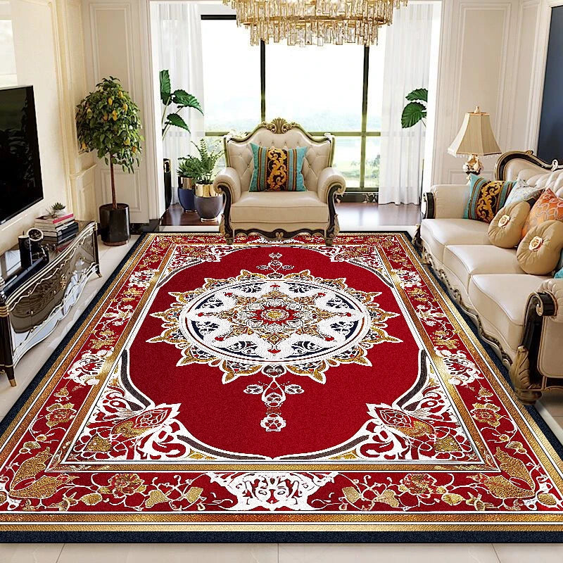 NEW Arrivals 8 Patterns/Flannels Luxury Persian Red Carpet Living Room Decoration Sofa Area Rugs 200x400cm Large Area Bedroom Non-Slip Floor Mat Washable European Style Luxury Carpets